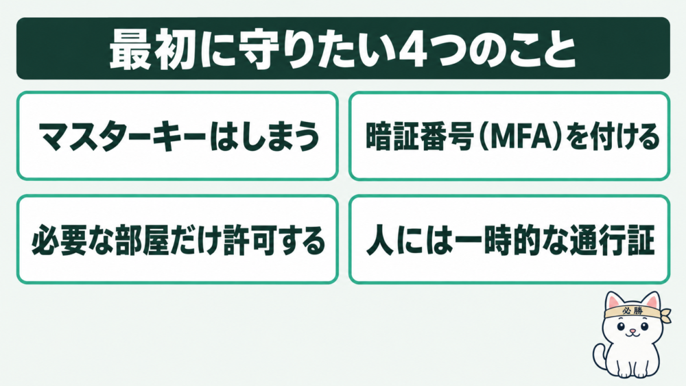 IAMを使う時に最初に守りたい4つのこと