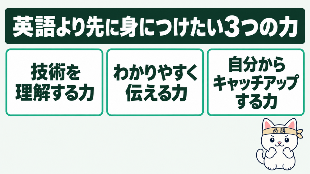 英語より先に身につけたい3つの力