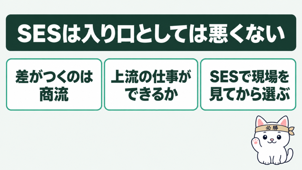 結論:インフラエンジニアのSESは「入り口としては悪くない」