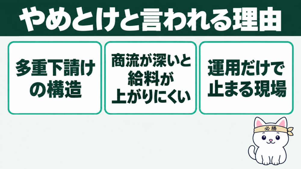 「SESはやめとけ」と言われる理由