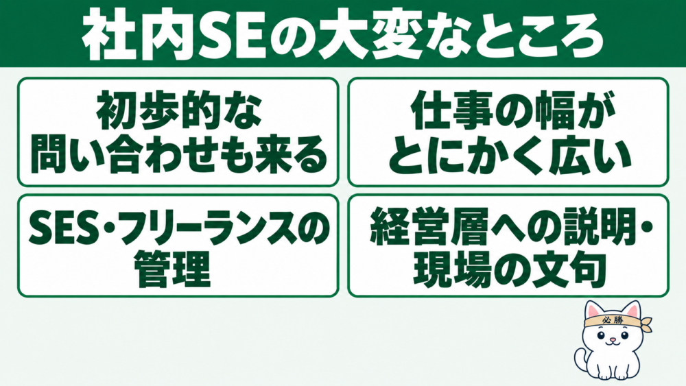 社内SEの大変なところ